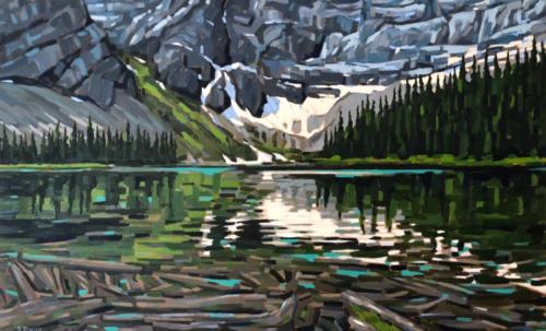 Rawson Lake, 30x48, oil, Webster Gallery Calgary