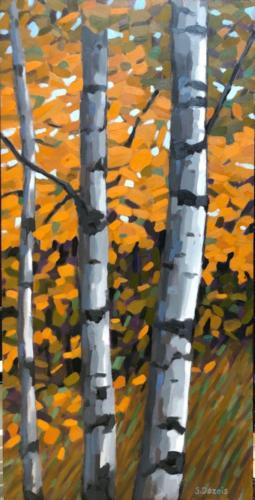 Fall Apens, 24x12, oil, Webster Gallery Calgary