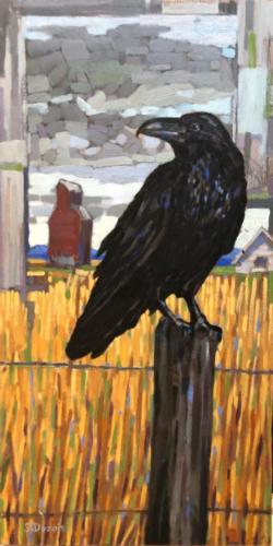 Prairie Crow, 24x12, oil, SOLD