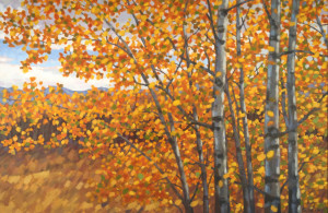 Autumn Orange, oil, 24x36, framed, SOLD