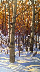 Fall Aspens, oil, 48x24, SOLD