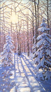 Snow Covered Spruce 1, oil, 48x24, SOLD