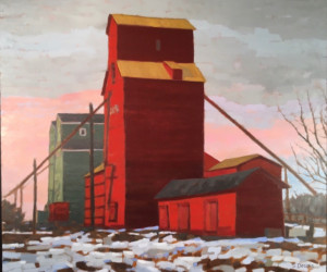 Nanton Elevator, oil, 24x28, at Websters Gallery