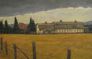 Sam's Farm, oil, 16x20, SOLD