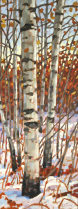 Fall Aspens, oil, 48x16, SOLD