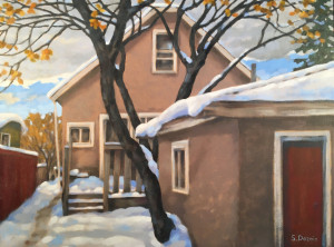 Warm Winter Day, oil,18x24, SOLD