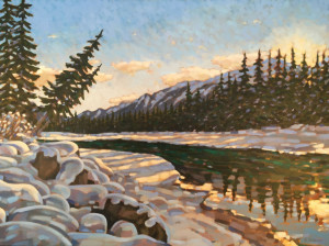 Kootenay River, oil, 30x40, SOLD 