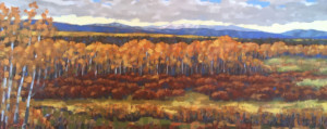 Autumn Foothills, oil, 12x30, available