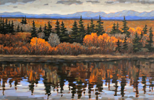 Still Waters, oil, 24x36", framed, Art on Ninth, Invermere