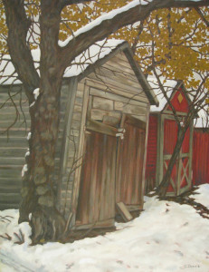 Old Garage, oil, 30x24, SOLD