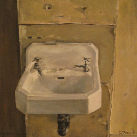 Carol's Sink, oil, 12x12, SOLD
