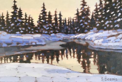 Griffith Woods, oil sketch, 7'x11', SOLD