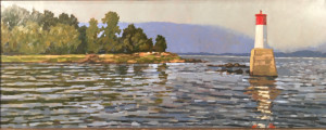 Mara Lake Lighthouse, oil, 19x48.5, SOLD