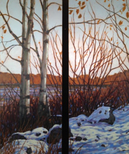 Along the Bow, oil, 48x32 diptych, SOLD