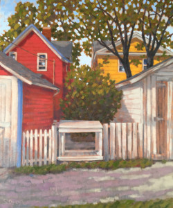 Neighbours, oil, 30x24, SOLD