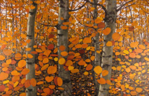 Orange Autumn, oil, 24x36, framed, SOLD
