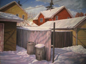 Alley, oil, 30x40, SOLD