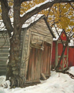 Old Garage, oil, 30x24, SOLD