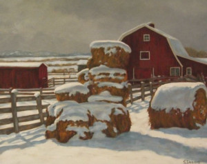 Springbank Farm, oil, 16x20, SOLD